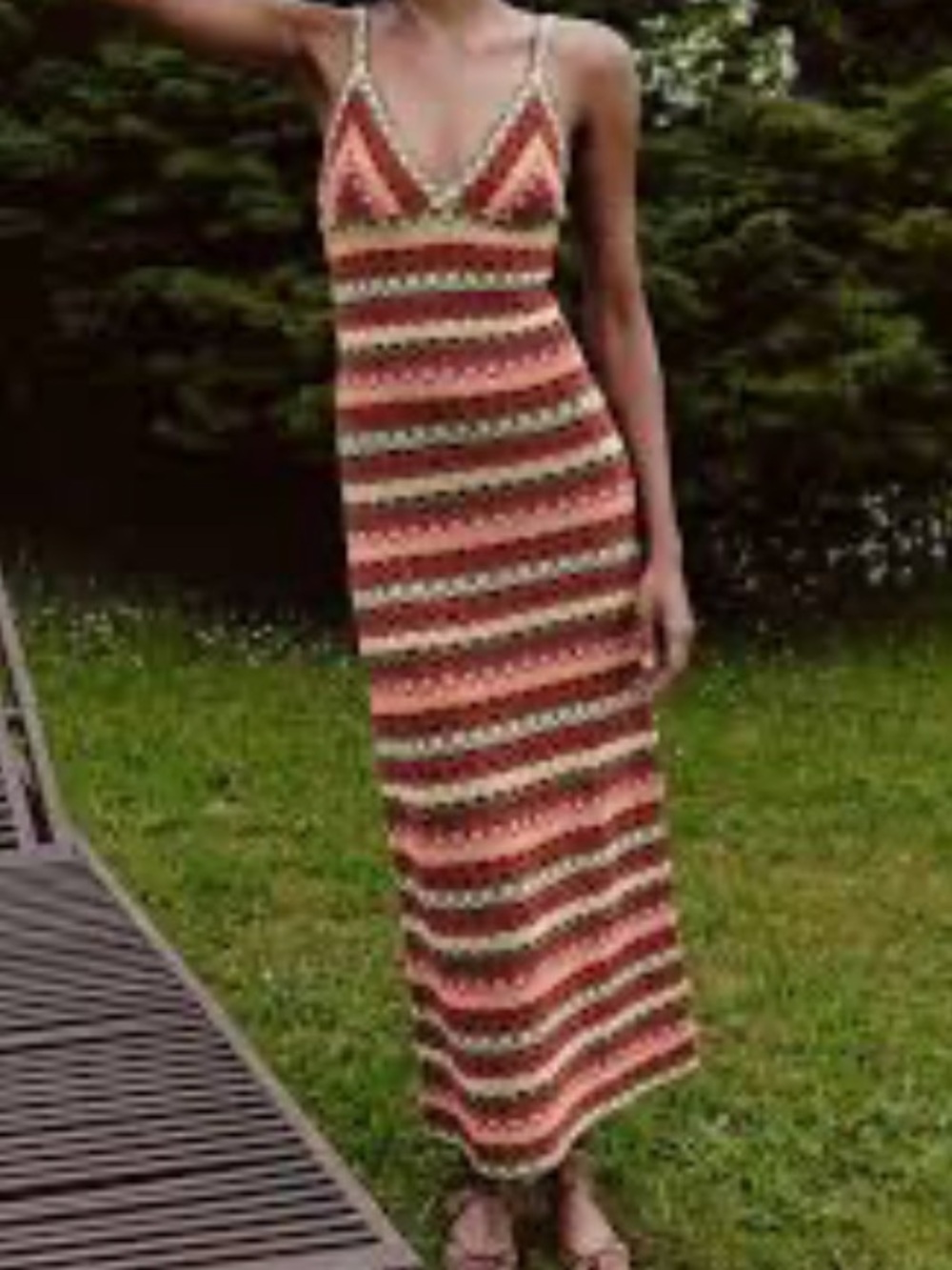 LIKE NEW ZARA Zara Crochet Strappy Dress size M